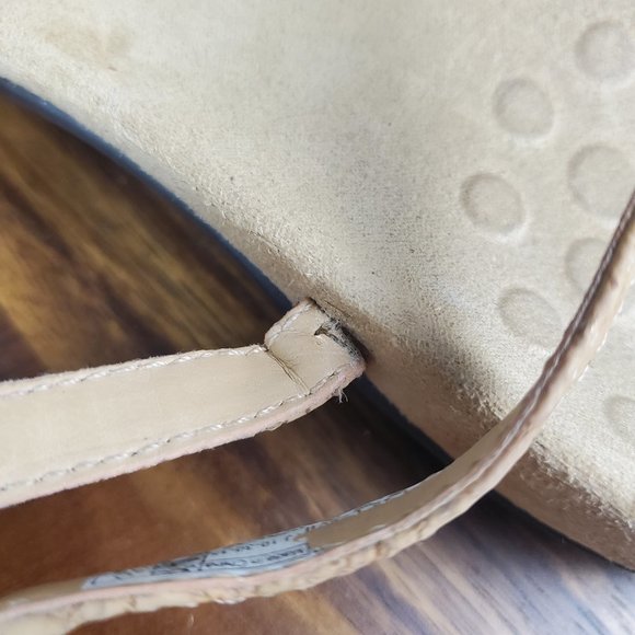 Vionic Lizbeth Sandals Women's 11 Tan Cork Gold Metallic Buckle T Strap Orthotic - Picture 7 of 10